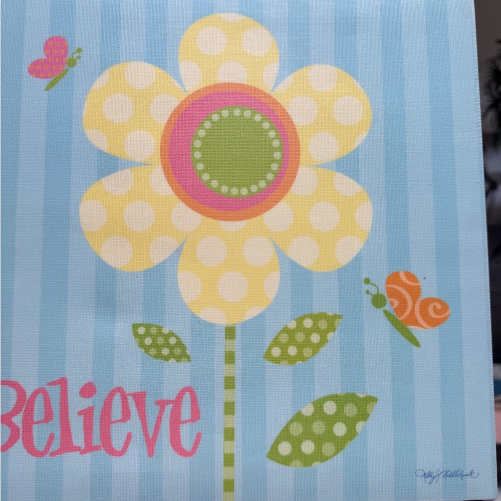 Floral Believe Canvas Art